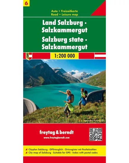 Cartographia-Ausztria 6. Salzburg - Salzkammergut autó- és szabadidő térkép - Freytag-9783850843461