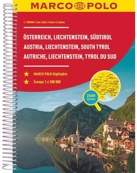 Cartographia Ausztria, Lichtenstein, Dél-Tirol atlasz-9783575016607