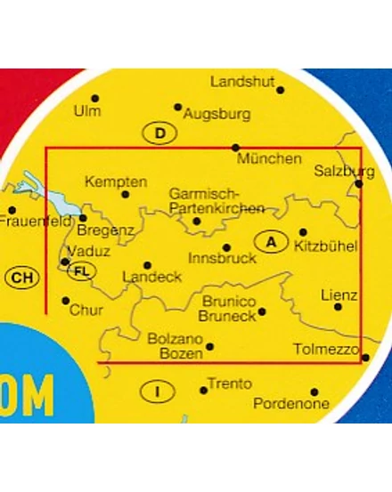 Cartographia Ausztria résztérkép  3. - Vorarlberg - Tirol - Felső-Bajorország - Dél-Tirol - Marco Polo-9783829740487