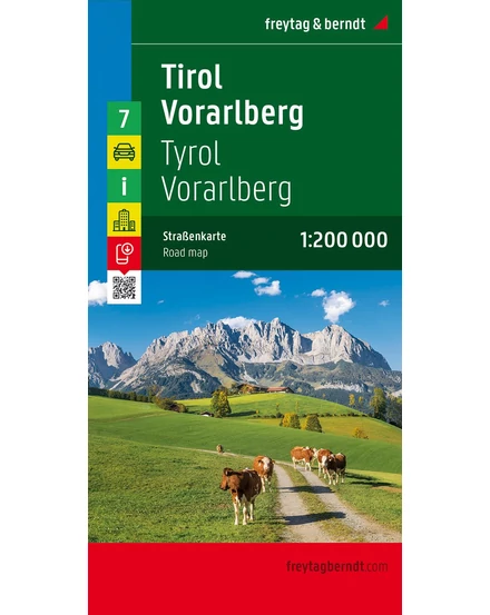 Cartographia Ausztria résztérkép 7. Tirol - Vorarlberg térkép - Freytag 9783850843478