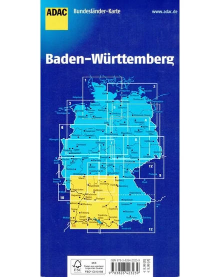 Cartographia  - Németország résztkp. 11. - Baden-Württemberg