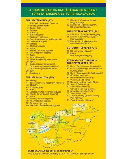 Cartographia turistatérképek - áttekintő