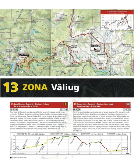 Cartographia - Bánáti hegység kerékáros útvonalak térkép MB02