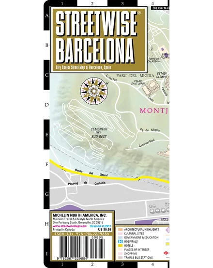 Cartographia Barcelona (streetwise) várostérkép 9782067229884