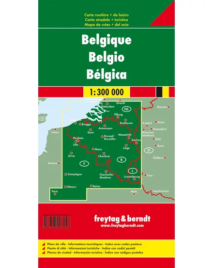 Cartographia Belgium autótérkép (Freytag) 9783707903157
