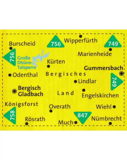 K 494 Bergisch Gladbach, Gummersbach, Bergisches Land, 1:25e turistatkp.