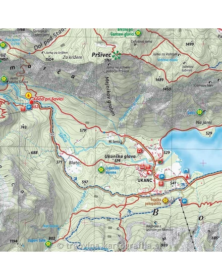 Bohinj turistatérkép 