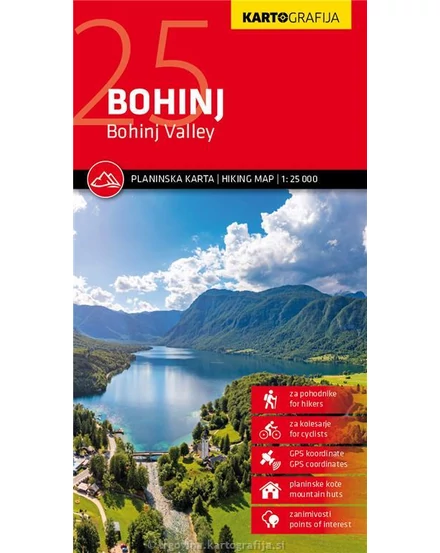 Cartographia Bohinj turistatérkép 3830048524322