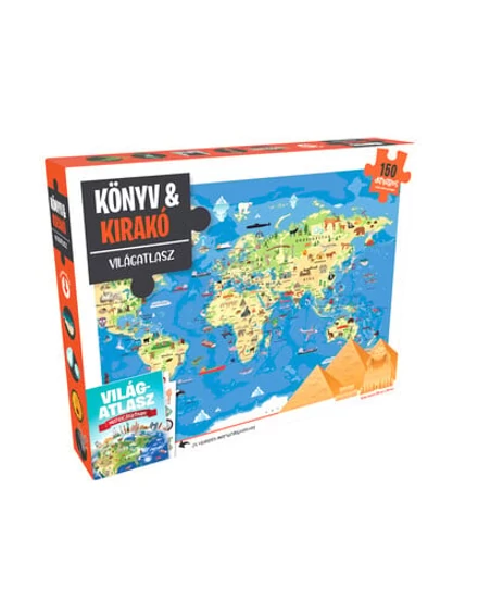 Cartographia - Világatlasz - könyv és kirakó -9789635829262