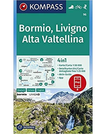 Cartographia K 96 Bormio - Livigno - Alta Valtellina turistatérkép 9783990446294
