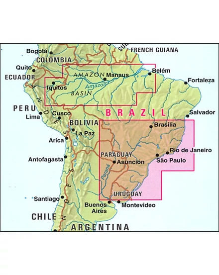 Cartographia - Brazília: Közép és Dél térkép - 9783865740922