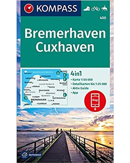 Cartographia K 400 Bremerhaven, Cuxhaven turistatkp. 1:50 000/1:25 000 9783990446089