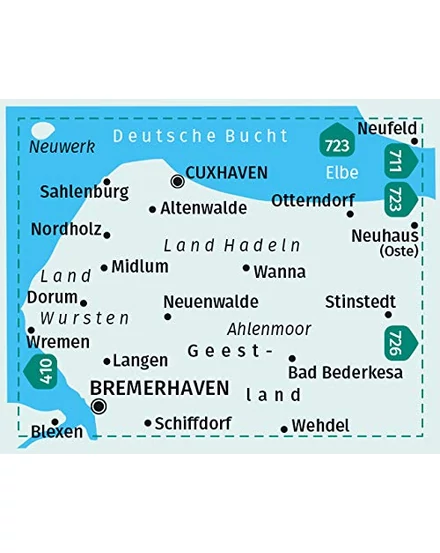 K 400 Bremerhaven, Cuxhaven turistatkp. 1:50 000/1:25 000
