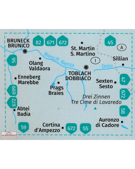 K 57 Bruneck / Toblach / Hochpustertal turistatérkép
