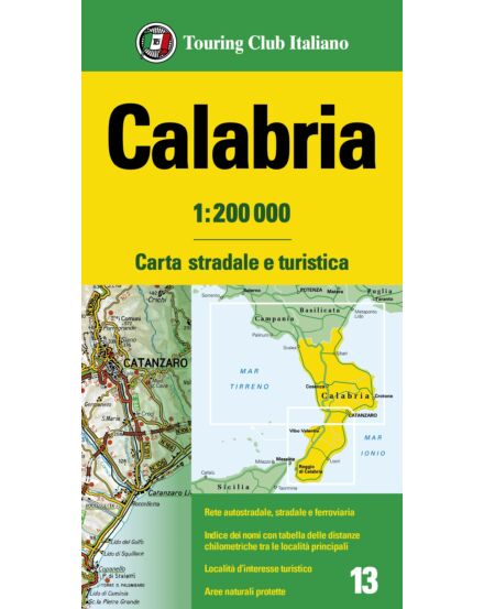 Cartographia Calabria régiótérkép 1:200 000 - TCI - 9788836578986