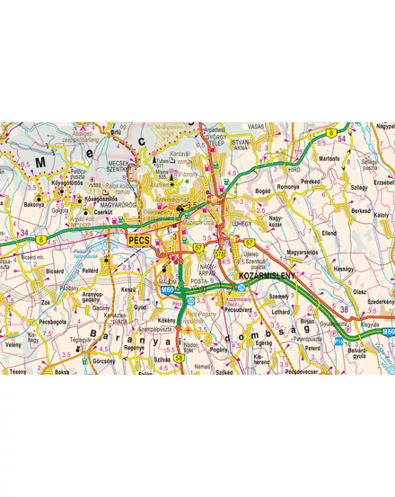 Pécs, Harkány, Siklós, Villány várostérkép (+Baranya vármegye térképe)