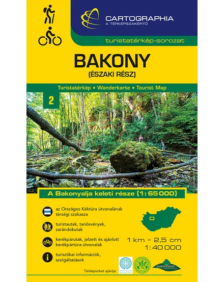 Cartographia Bakony (északi rész) turistatérkép [2] 9789633527375