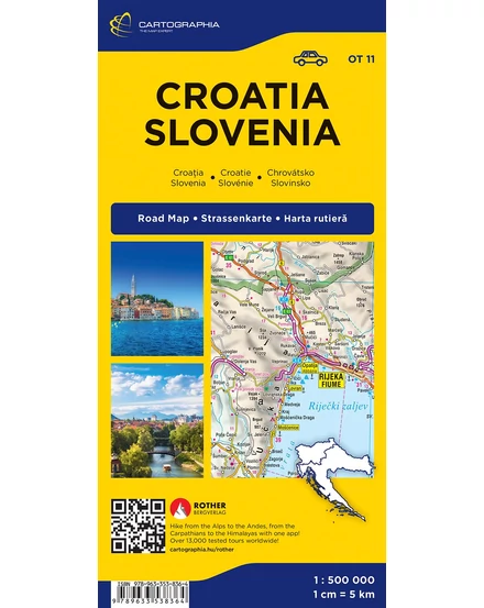 Horvátország-Szlovénia -keményborítós-térkép-Cartographia 9789633538364