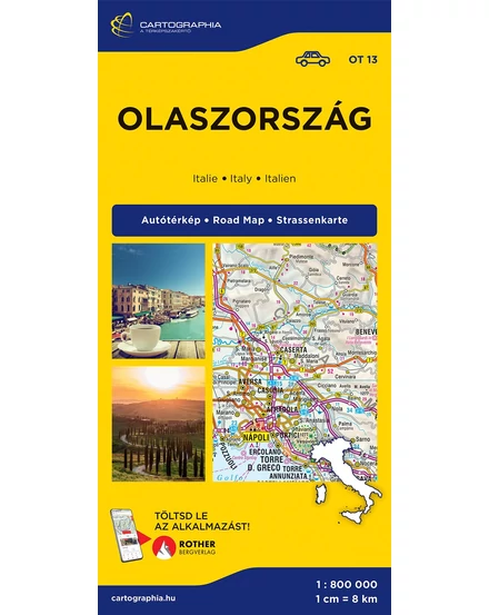 Cartographia Olaszország térkép 9789633538388