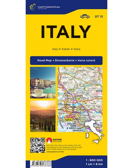 Cartographia Olaszország térkép 9789633538388