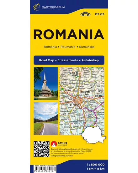 Cartographia Románia autótérkép 9789633539927