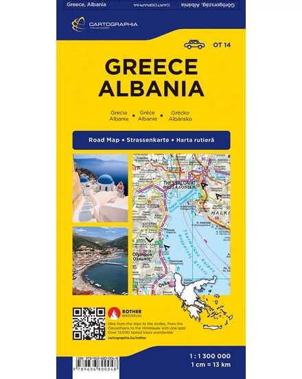 Görögország, Albánia autótérkép OT14