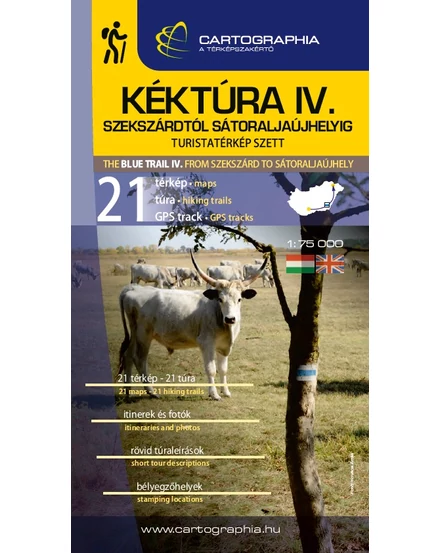 Kéktúra IV. turistatérkép szett (Alföld) – Szekszárd - Sátoraljaújhely - 9789633539170