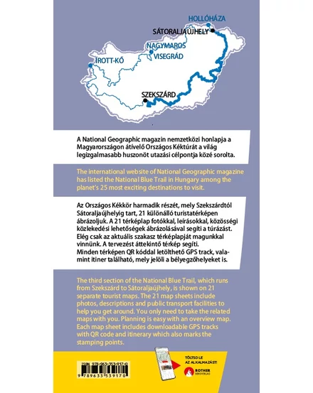 Kéktúra IV. turistatérkép szett (Alföld) – Szekszárd - Sátoraljaújhely