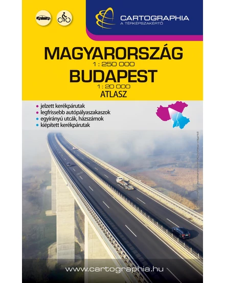 Cartographia Magyarország + Budapest kombi atlasz-9789633539620