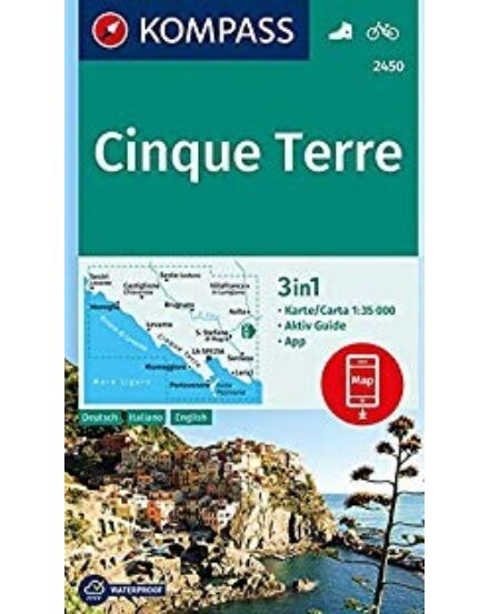 Cartographia K 2450 Cinque Terre turistatérkép 9783990445440