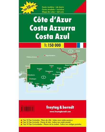 Cartographia Cote d' Azur térkép (Freytag) 9783707901726