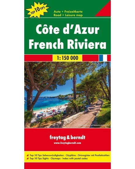 Cartographia Cote d' Azur térkép (Freytag) 9783707901726