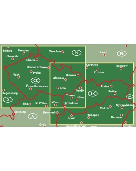 Cartographia Csehország és Szlovákia autótérkép - Freytag - 9783707904321