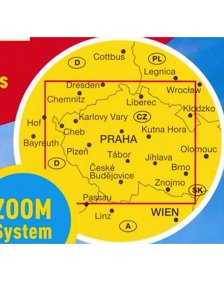 Cartographia Csehország térkép 9783829717953