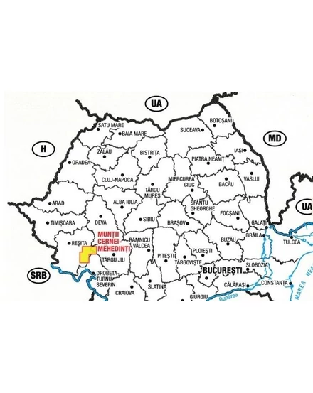 Cartographia Cserna-völgye, Mehádiai-hegység turistatérkép MN14 -  Schubert & Franzke 5948490930634