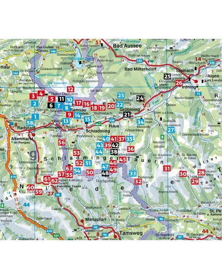 Cartographia Dachstein - Tauern Ost Rother túrakalauz RO 4196 (német) - 9783763341962