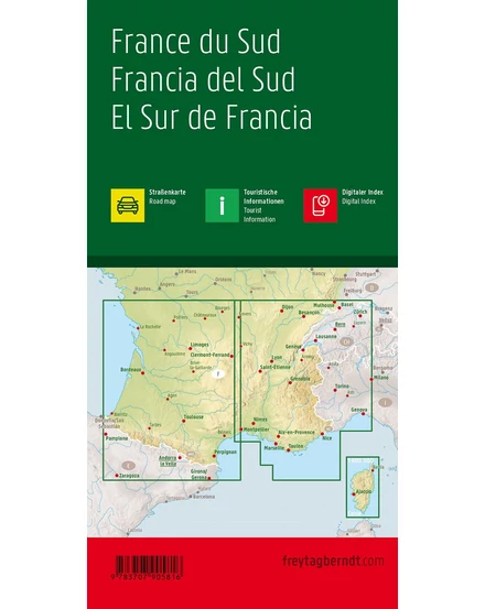 Cartographia Franciaország - Dél térkép (Freytag) 9783707905816