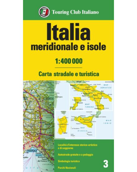 Cartographia Dél-Olaszország autótérkép - TCI - 9788836578009