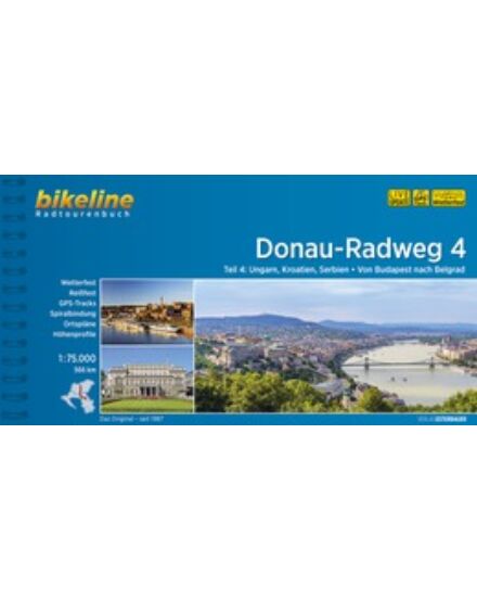 Cartographia Duna kerékpáros kalauz 4. Budapest - Belgrád (német) 9783850004244