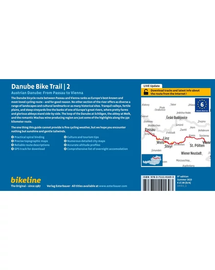Cartographia Duna kerékpáros kalauz 2. Passau - Bécs (angol) - Esterbauer-9783711101693
