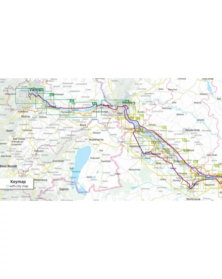 Cartographia Duna kerékpáros kalauz 3. Bécs - Budapest (angol) - Esterbauer-9783711100719