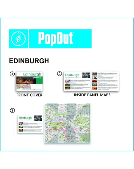 Edinburgh PopOut várostérkép