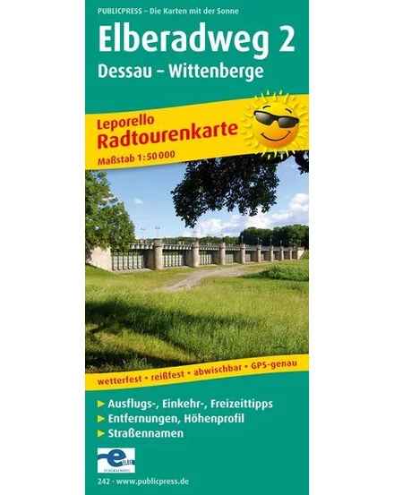 Cartographia Elba kerékpáros térkép 2- Dessau - Wittenberge-9783899202427