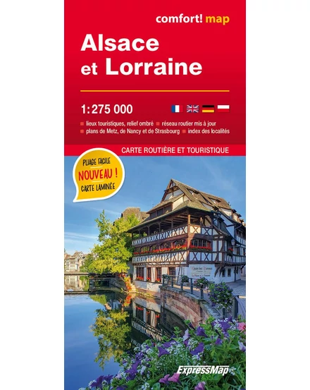 Cartographia - Elzász és Lotharingia Comfort térkép - 9788381905978