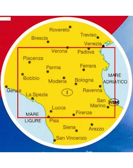Olaszország résztérkép 1:200 000- Emilia Romagna