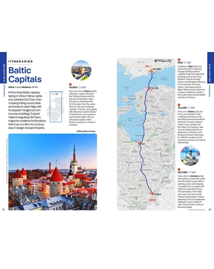 Észtország, Lettország és Litvánia útikönyv Lonely Planet (angol)