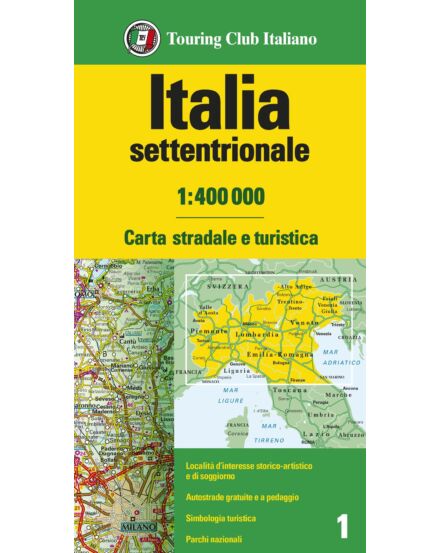 Cartographia Észak-Olaszország autótérkép - TCI - 9788836578016