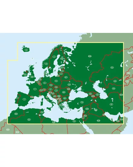 Cartographia Európai vasutak és kompok térkép - Freytag - 9783707916898