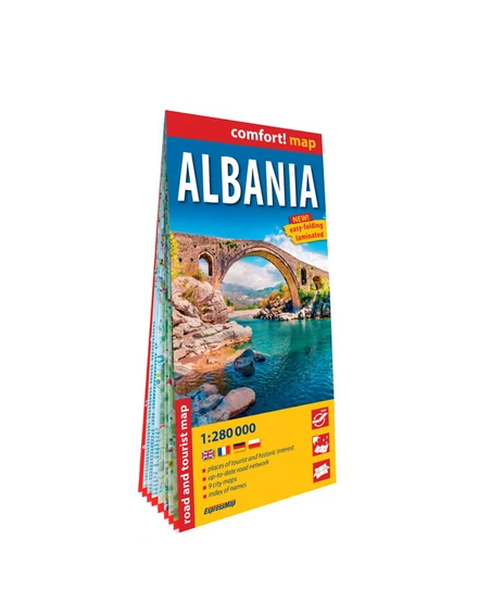 Cartographia - Albánia Comfort térkép - 9788383550107