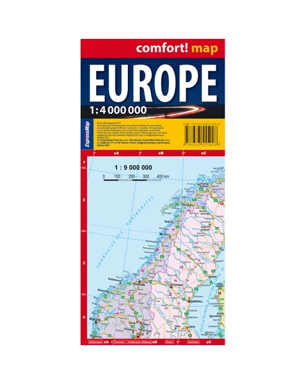 Cartographia - Európa Comfort térkép - 9788383555928